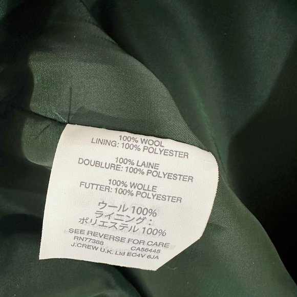 J. Crew No. 2 Pencil Skirt Evergreen Forest Green Size 4 Wool - Picture 4 of 4